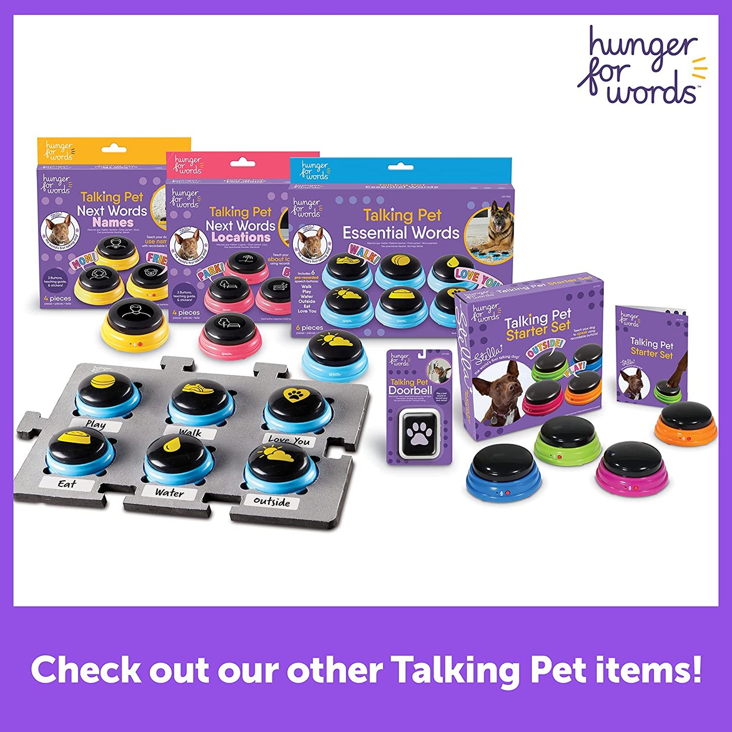 Talking Pet Next Words Names Button Set (3 Pieces)