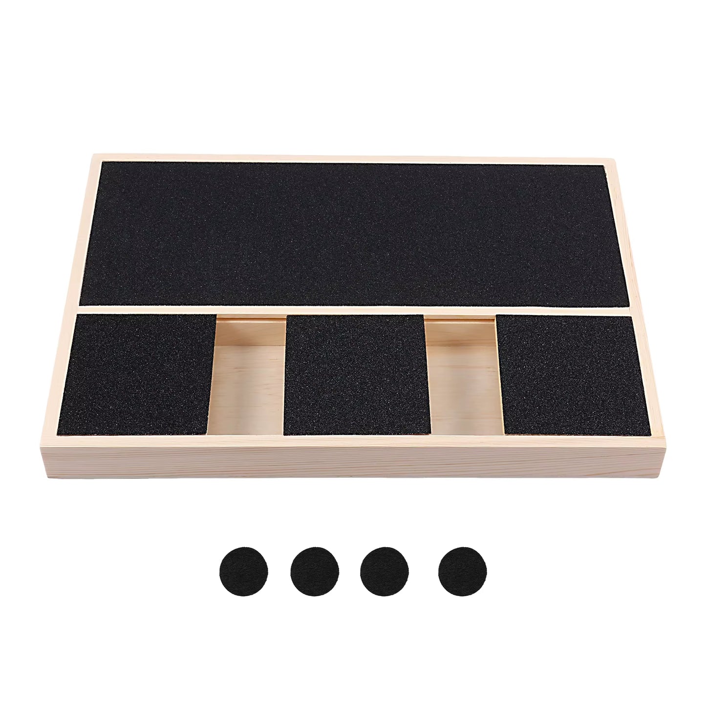 Dog Nail Scratch Board with Built-In Treat Box Wooden Puppy Nail Grinding Pad Dog Nail File Board Sandpaper Board Scratcher