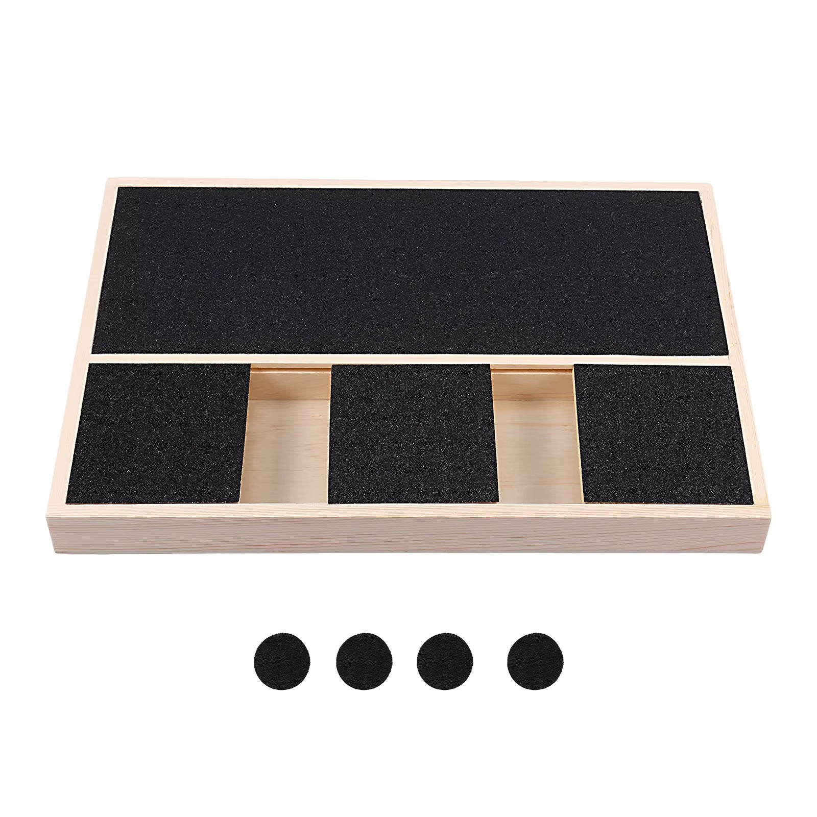 Dog Nail Scratch Board with Built-In Treat Box Wooden Puppy Nail Grinding Pad Dog Nail File Board Sandpaper Board Scratcher