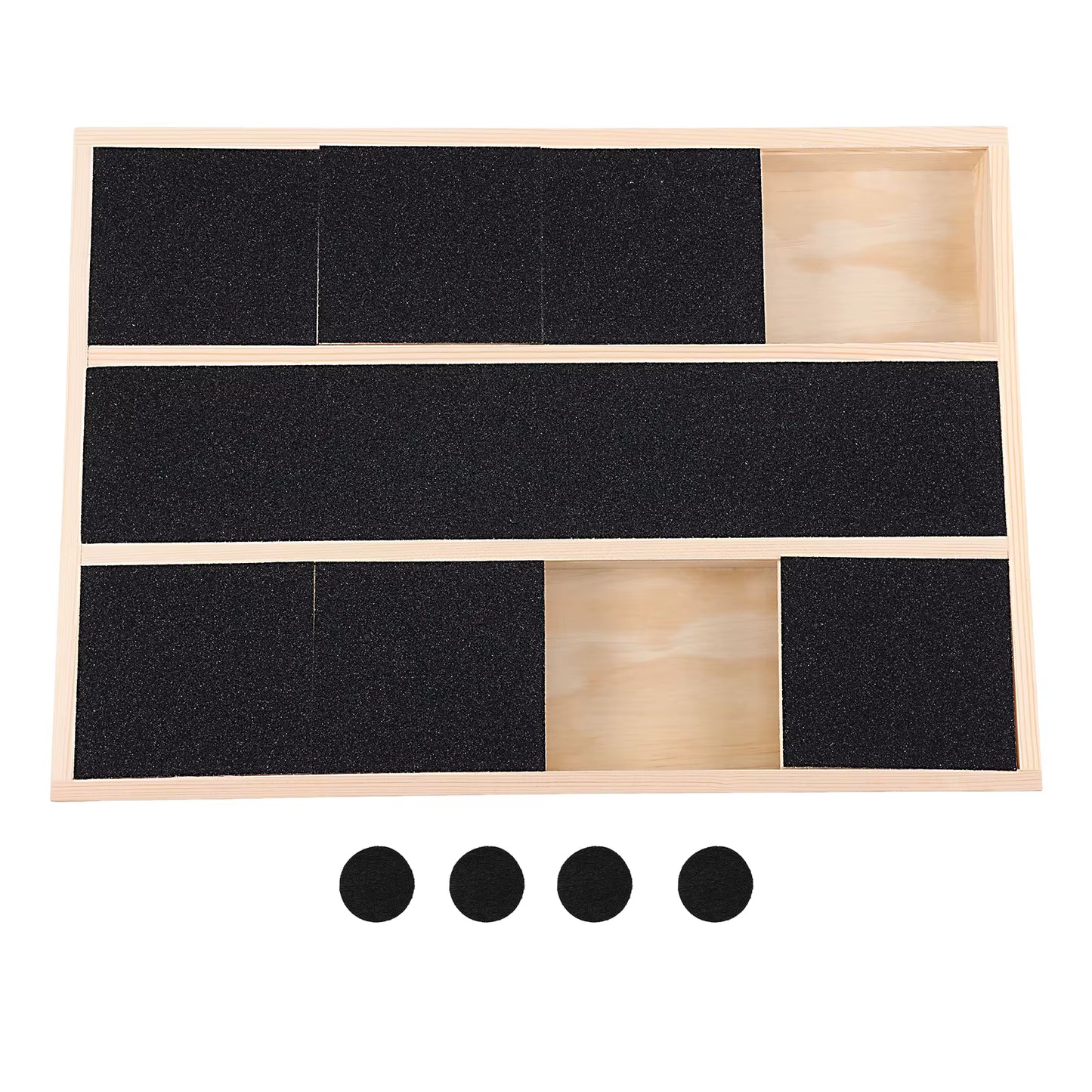 Dog Nail Scratch Board with Built-In Treat Box Wooden Puppy Nail Grinding Pad Dog Nail File Board Sandpaper Board Scratcher