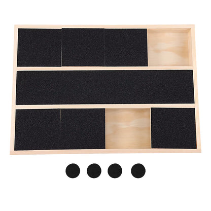 Dog Nail Scratch Board with Built-In Treat Box Wooden Puppy Nail Grinding Pad Dog Nail File Board Sandpaper Board Scratcher