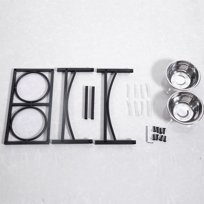 Pawz Pet Feeder Bowl Dual Elevated Raised Dog Puppy Stainless-Stee