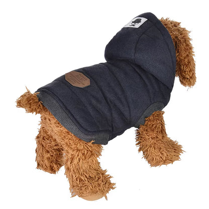 Winter Dog Clothes Thick Warm Clothes for Small Dogs Hooded Puppy Pet Dog Coat Jacket Classic Chihuahua Yorkie Clothing Outfits