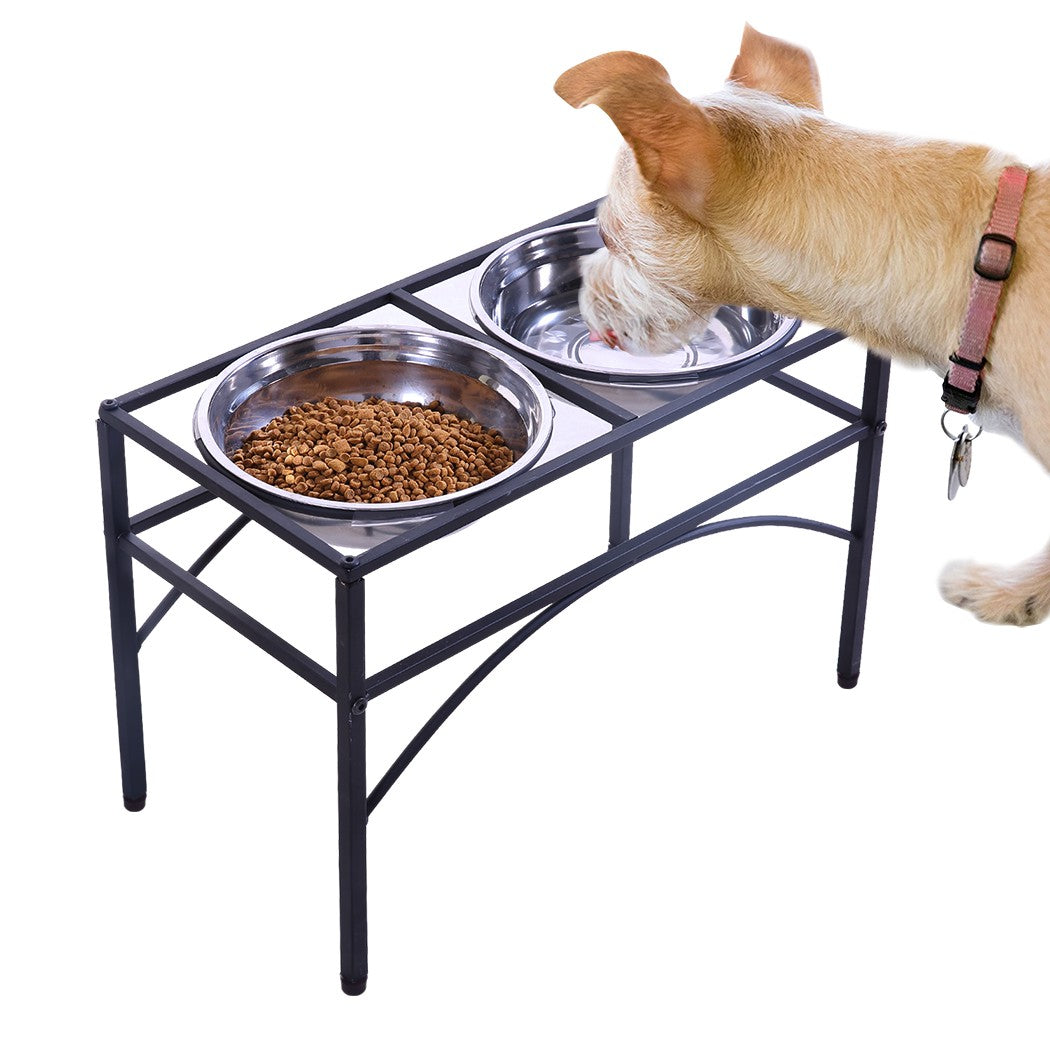 Pawz Pet Feeder Bowl Dual Elevated Raised Dog Puppy Stainless-Stee