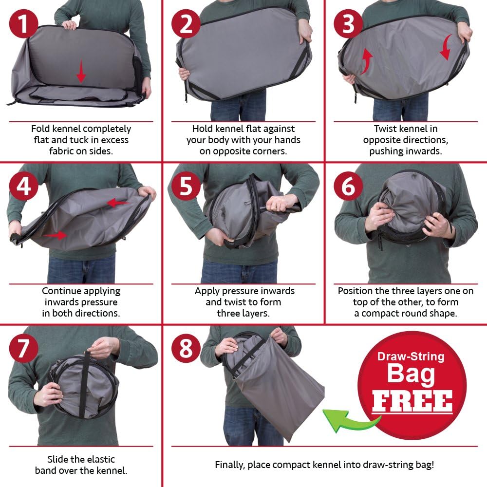 Large Pop Open Kennel, Portable Cat Cage Kennel, Waterproof Pet Bed, Carrier Collection