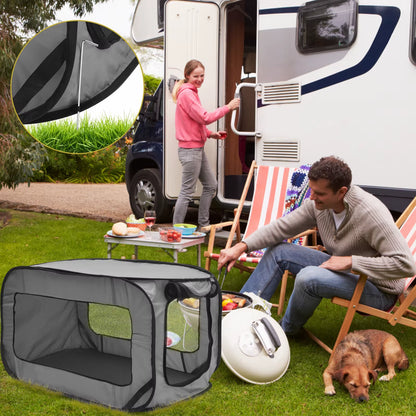 Dog Travel Crate Portable Pop up Dog Crate with Zipper Mesh Door Foldable Small Dog Seat Kennel for Indoor Outdoor Puppy Cat