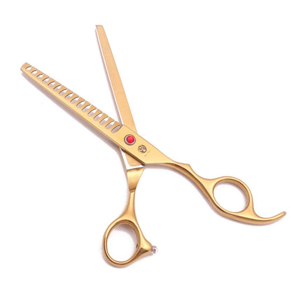 Dog Grooming Scissors Japan Stainless 6.5" 7" Pet Hairdressing Scissors Kit Dog Curved Scissors Thinning Shears Color Comb Z3002