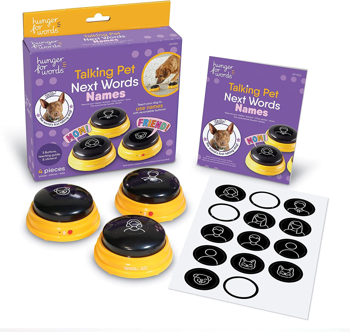 Talking Pet Next Words Names Button Set (3 Pieces)