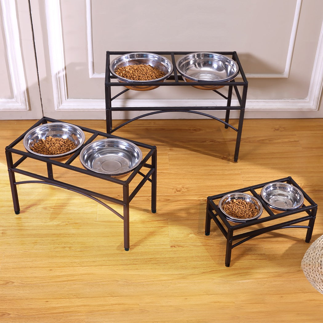 Pawz Pet Feeder Bowl Dual Elevated Raised Dog Puppy Stainless-Stee