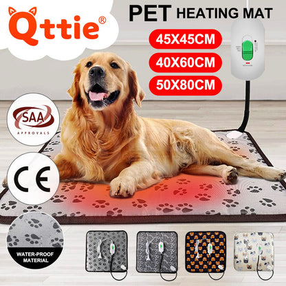 Large Pet Electric Heat Mat AU Plug Warmer Pad Blanket Waterproof Dog Cushion