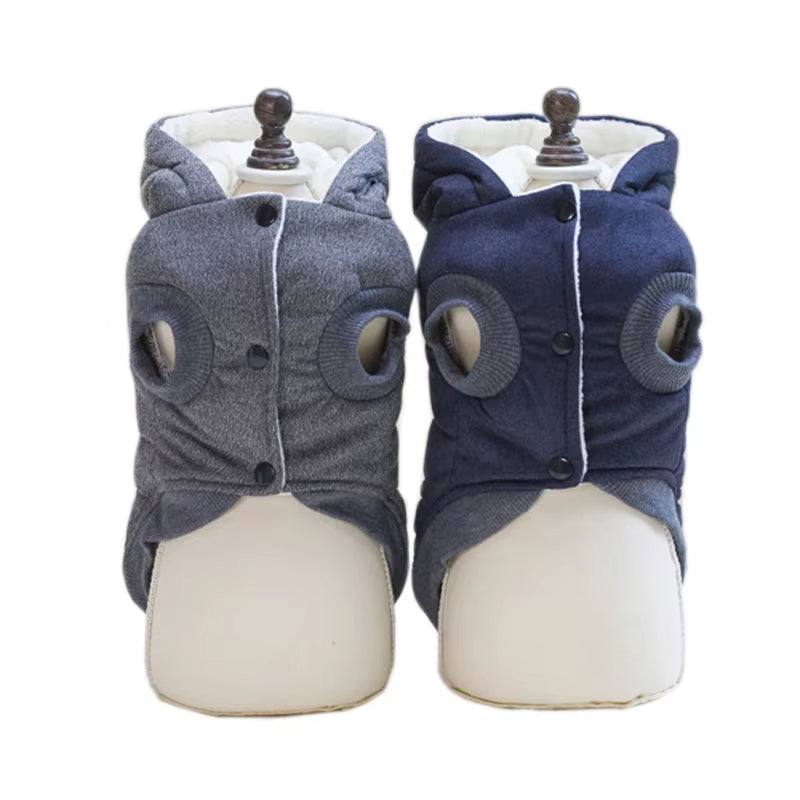 Winter Dog Clothes Thick Warm Clothes for Small Dogs Hooded Puppy Pet Dog Coat Jacket Classic Chihuahua Yorkie Clothing Outfits