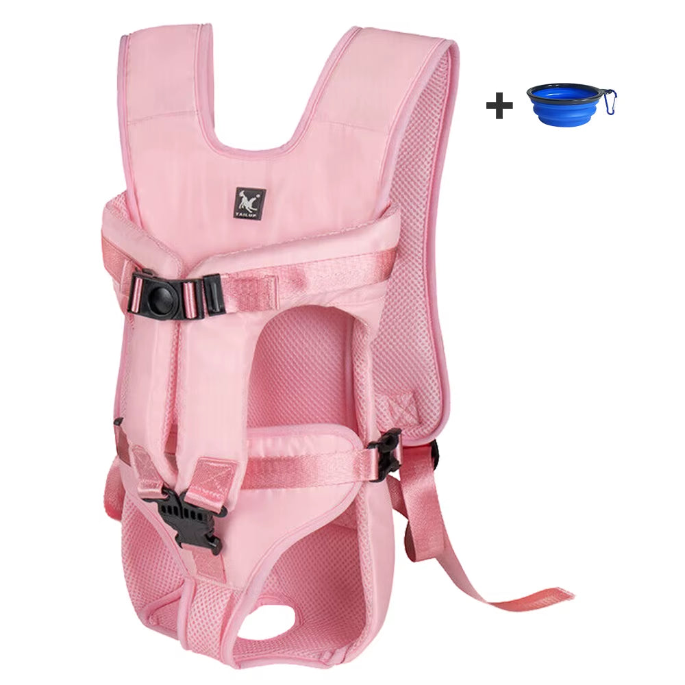 Outdoor Pet Front Dog Carrier Backpacks Adjustable Hands Free Dog Backpack Carrier for Medium Small Dogs