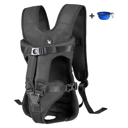 Outdoor Pet Front Dog Carrier Backpacks Adjustable Hands Free Dog Backpack Carrier for Medium Small Dogs