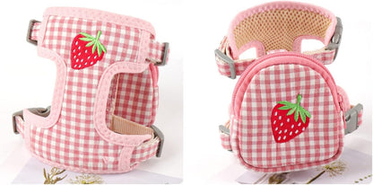 Pet Backpack Harness with Leash for Cat Small Dog Self Mini Carrier Back Pack Pocket Saddle Bags Puppy Bag with Training Lead Leash for Doggie Outdoor Travel Hiking Walking