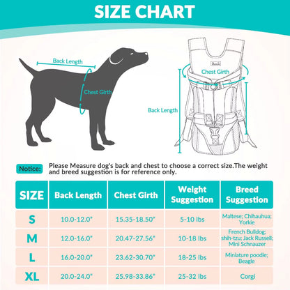 Outdoor Pet Front Dog Carrier Backpacks Adjustable Hands Free Dog Backpack Carrier for Medium Small Dogs