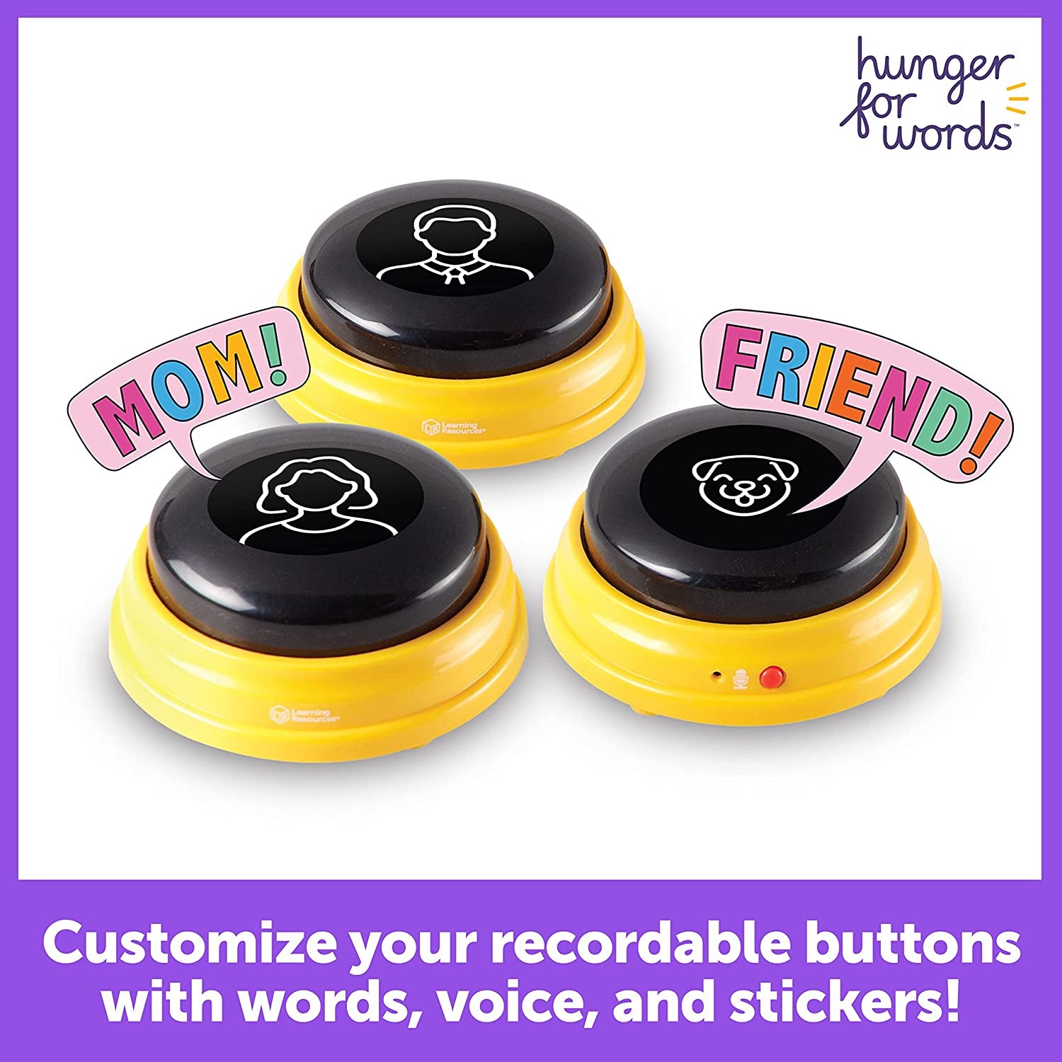 Talking Pet Next Words Names Button Set (3 Pieces)