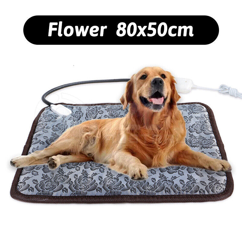 Large Pet Electric Heat Mat AU Plug Warmer Pad Blanket Waterproof Dog Cushion